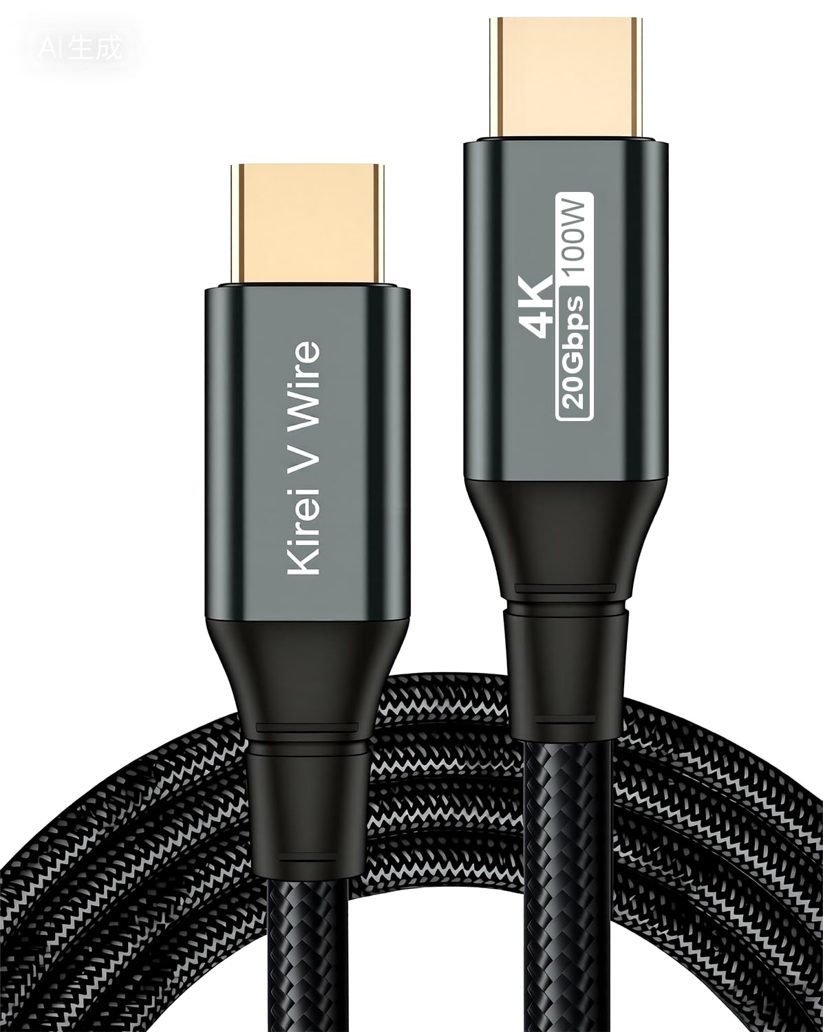 CABLE USB C A USB C 3.2 GEN 2X2, 3.3 PIES, 100 W - 1