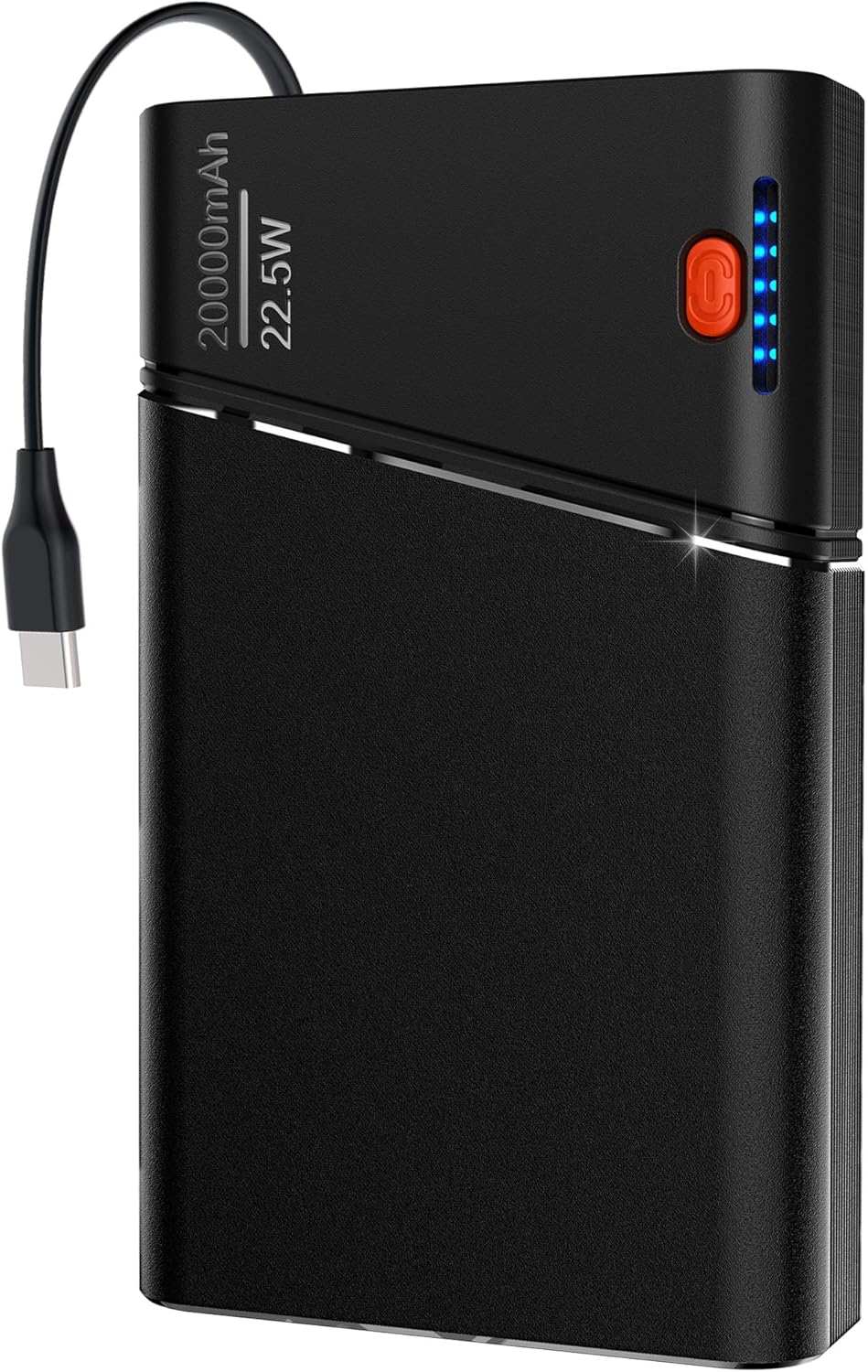 AAOYUN CARGADOR PORTÁTIL BANCO DE ENERGÍA, 20000MAH 22.5W PD CARGA SÚPER RÁPIDA CON CABLE USB C INTEGRADO DE ENTRADA - 1