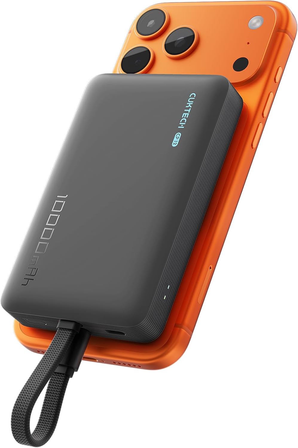 CUKTECH - BANCO DE ENERGÍA MAGNÉTICO DE 10000 MAH, CARGADOR INALÁMBRICO PORTÁTIL 2 EN 1, CARGA RÁPIDA USB-C DE 20 W MÁX., - 1