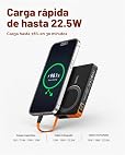 MAGSAFE POWER BANK IPHONE, CARGADOR PORTÁTIL MAGNÉTICO USB C DE CARGA RÁPIDA, CABLE INTEGRADO, BATERÍA INALÁMBRICA DE 10000 - 3