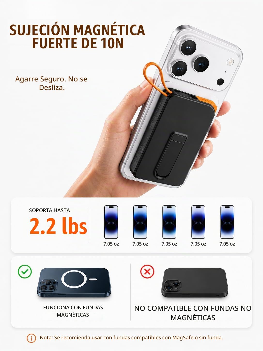 MAGSAFE POWER BANK IPHONE, CARGADOR PORTÁTIL MAGNÉTICO USB C DE CARGA RÁPIDA, CABLE INTEGRADO, BATERÍA INALÁMBRICA DE 10000 - 4