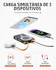 MAGSAFE POWER BANK IPHONE, CARGADOR PORTÁTIL MAGNÉTICO USB C DE CARGA RÁPIDA, CABLE INTEGRADO, BATERÍA INALÁMBRICA DE 10000 - 6