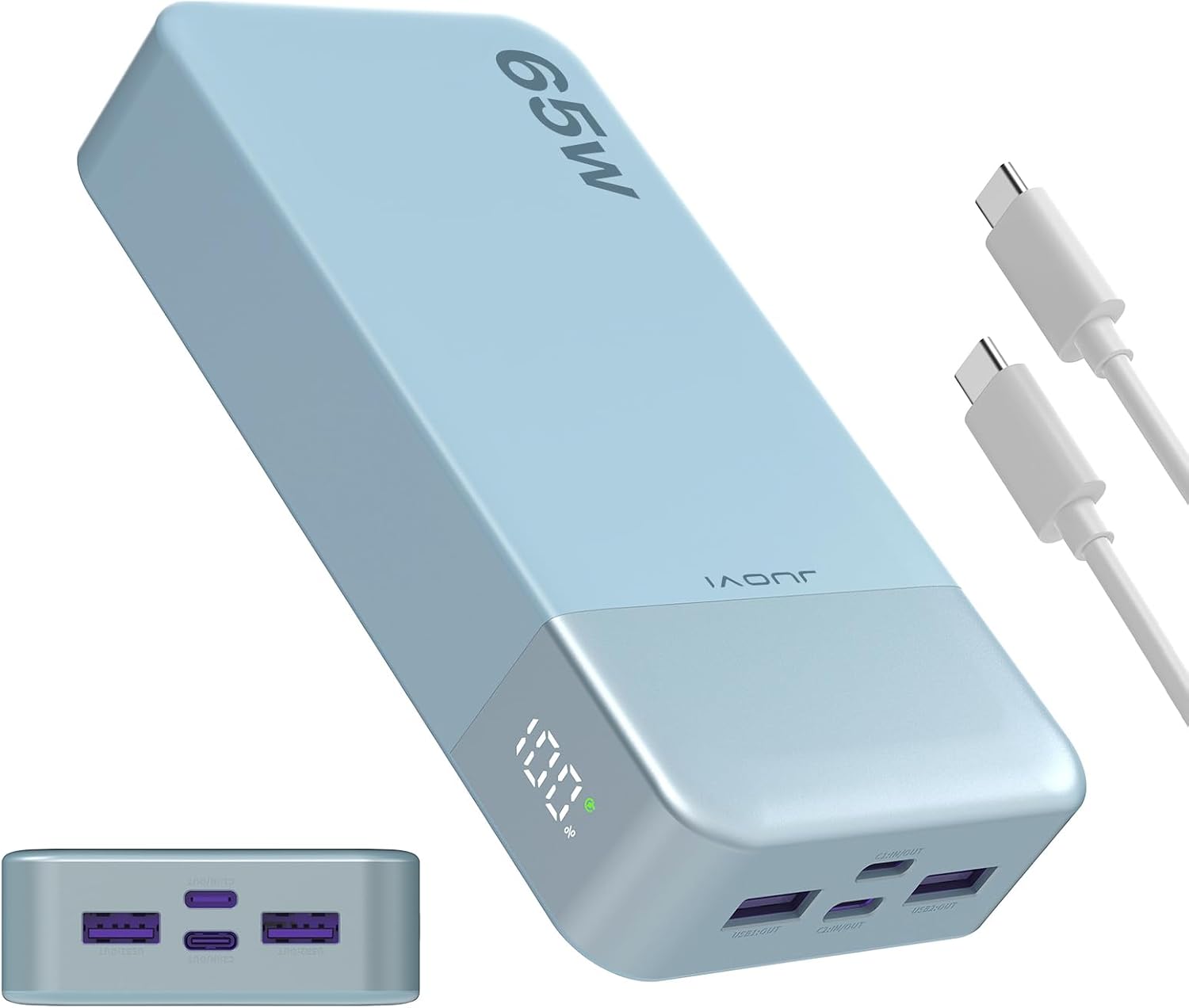 JUOVI CARGADOR PORTÁTIL DE 65 W PARA PORTÁTIL POWER BANK 20000MAH - 1