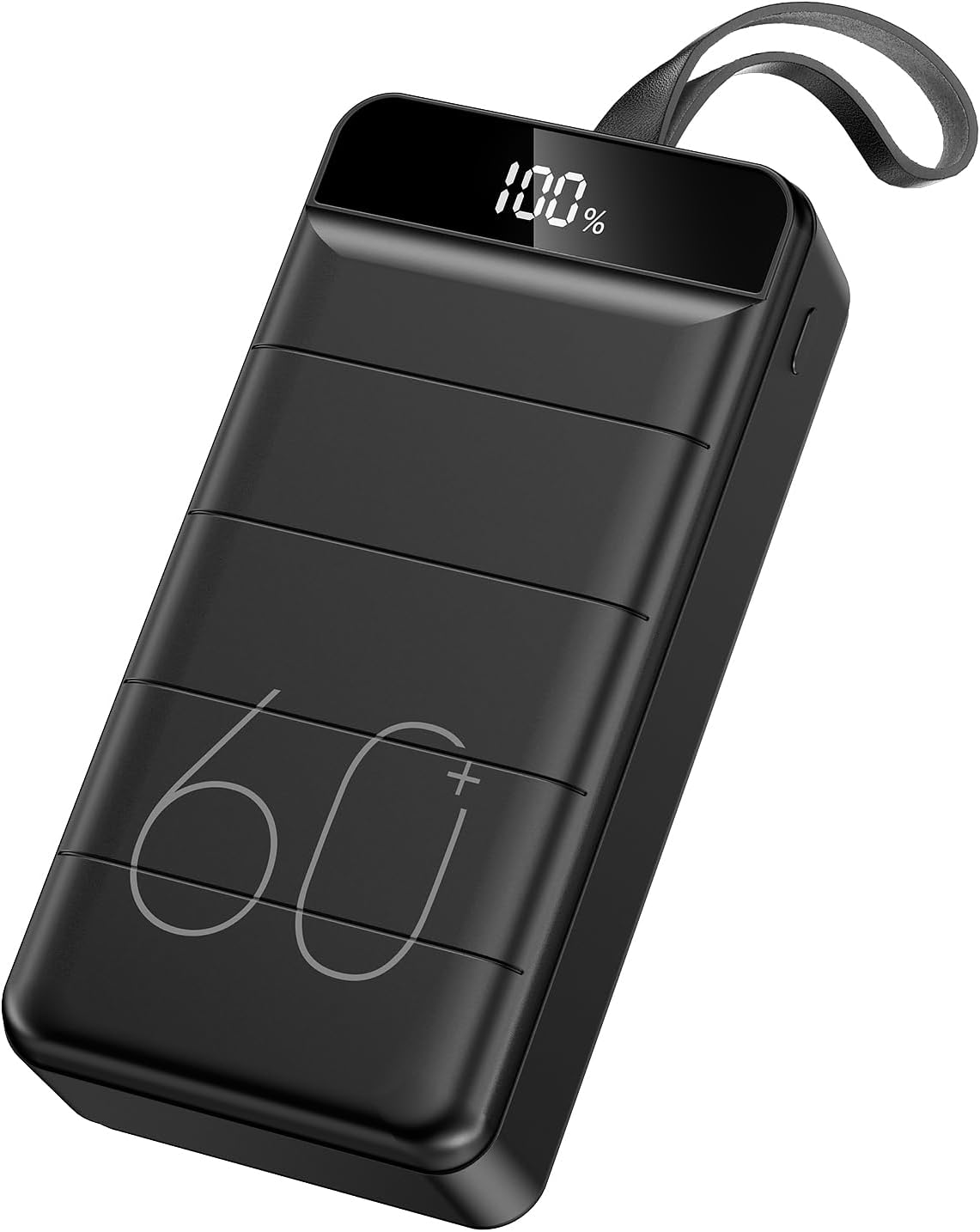 LQHUE POWER BANK 60000MAH 22.5W CARGADOR PORTÁTIL DE CARGA RÁPIDA CON LINTERNA, 4 SALIDAS Y 3 ENTRADAS PANTALLA LED, GRAN - 1