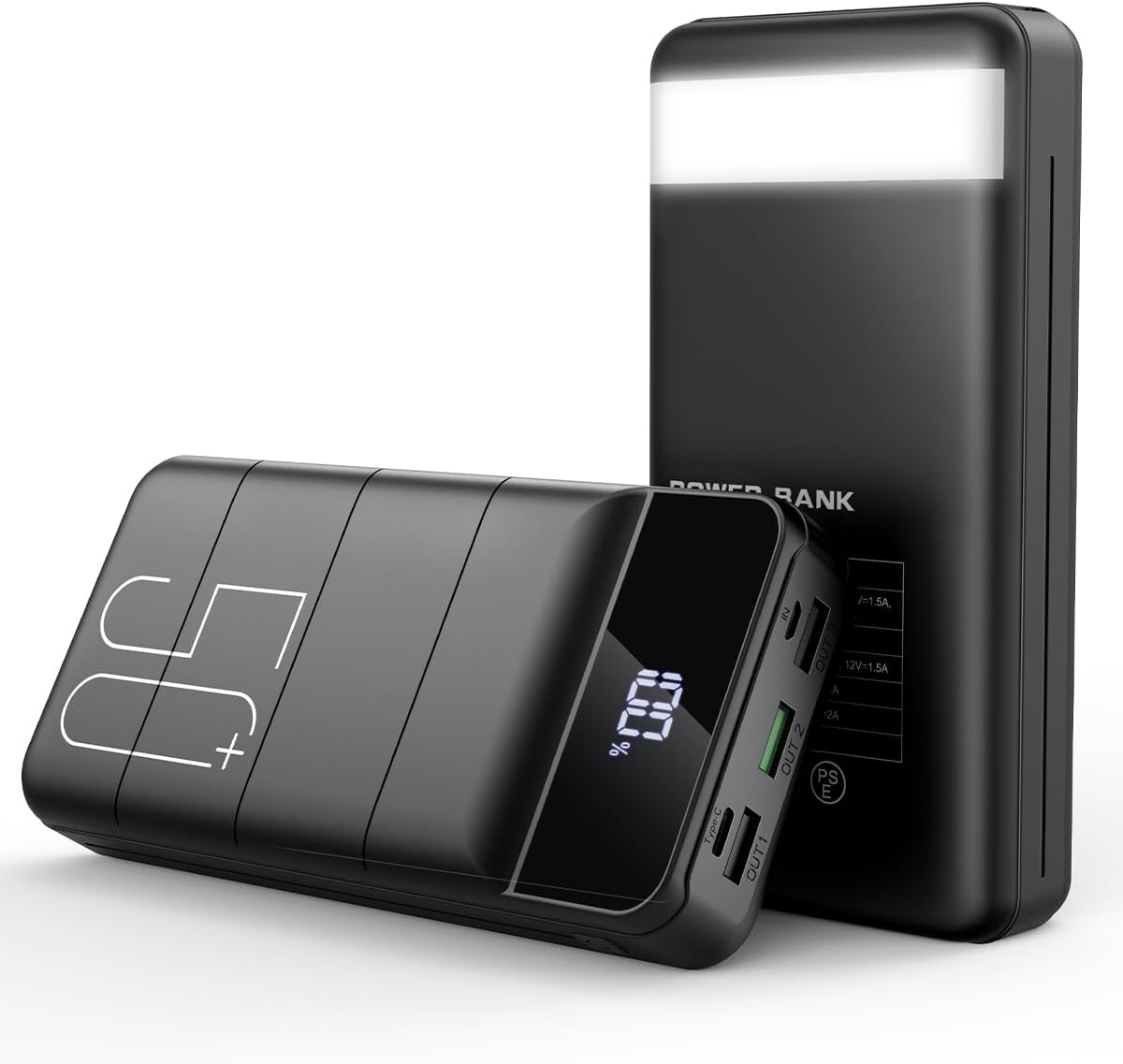 BANCO DE ENERGÍA DE CARGA RÁPIDA 50000MAH - CARGADOR PORTÁTIL 22.5W USB C CON CARGA RÁPIDA CON 4 SALIDAS Y 3 ENTRADAS - 1