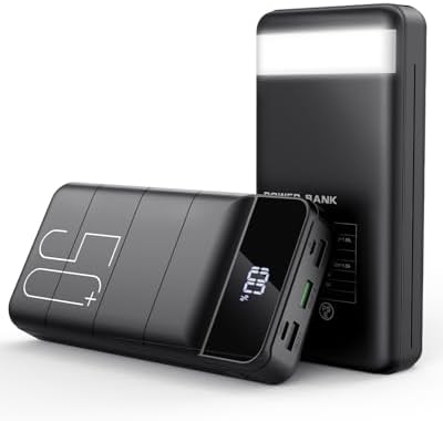 BANCO DE ENERGÍA DE CARGA RÁPIDA 50000MAH - CARGADOR PORTÁTIL 22.5W USB C CON CARGA RÁPIDA CON 4 SALIDAS Y 3 ENTRADAS - 7