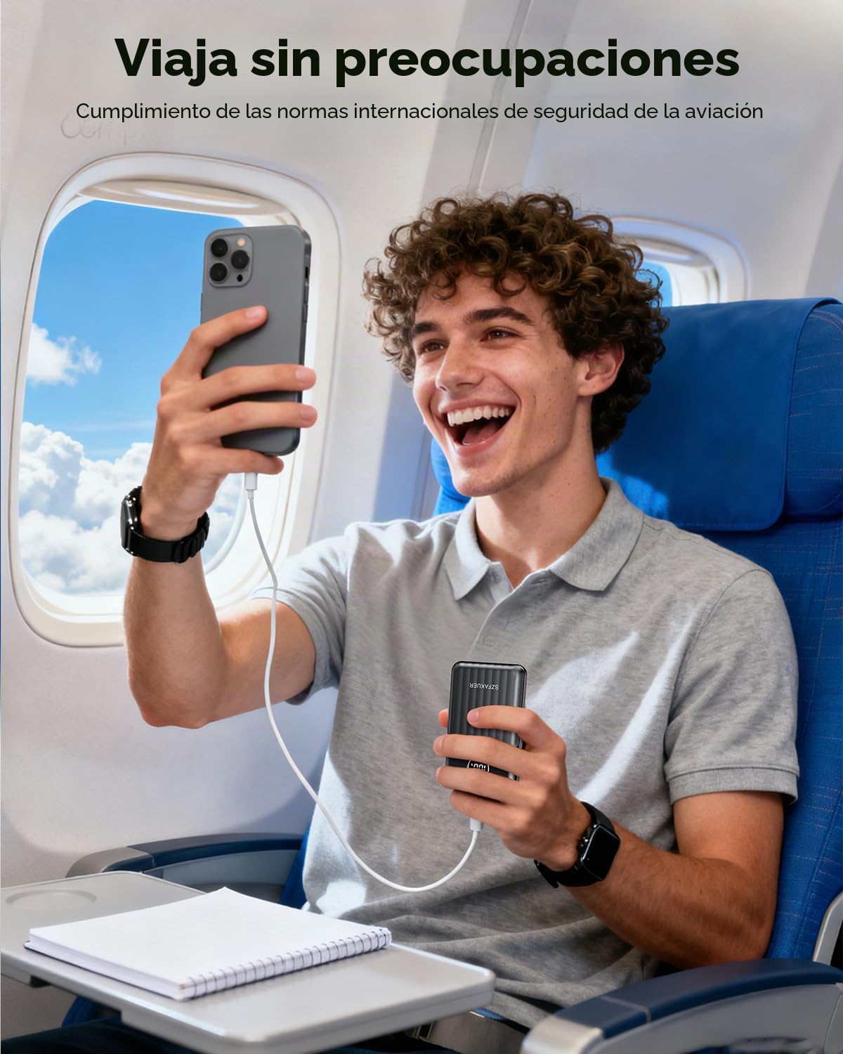 CARGADOR PORTÁTIL, ULTRA DELGADO DE 10000 MAH 22.5 W, USB C ENTRADA/SALIDA DE CARGA RÁPIDA, MINI BATERÍA COMPATIBLE - 7