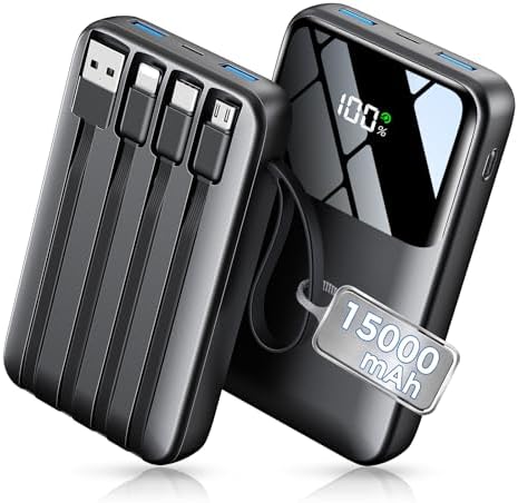 HELLEE BANCO PORTÁTIL DEL PODER DEL CARGADOR 15000MAH, 45% MÁS PEQUEÑO - 7