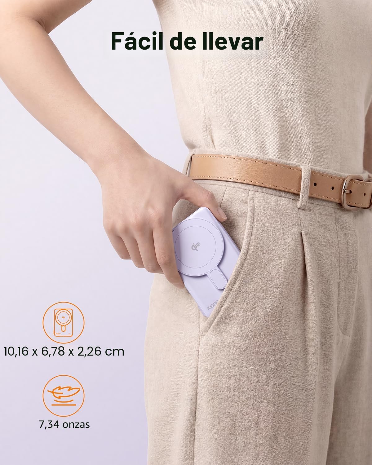 CARGADOR PORTÁTIL MAGSAFE, BATERÍA DE 10000 MAH, BANCO DE ENERGÍA MAGNÉTICO QI2 DE 15 W DE CARGA RÁPIDA, PAQUETE DE BATERÍA - 7