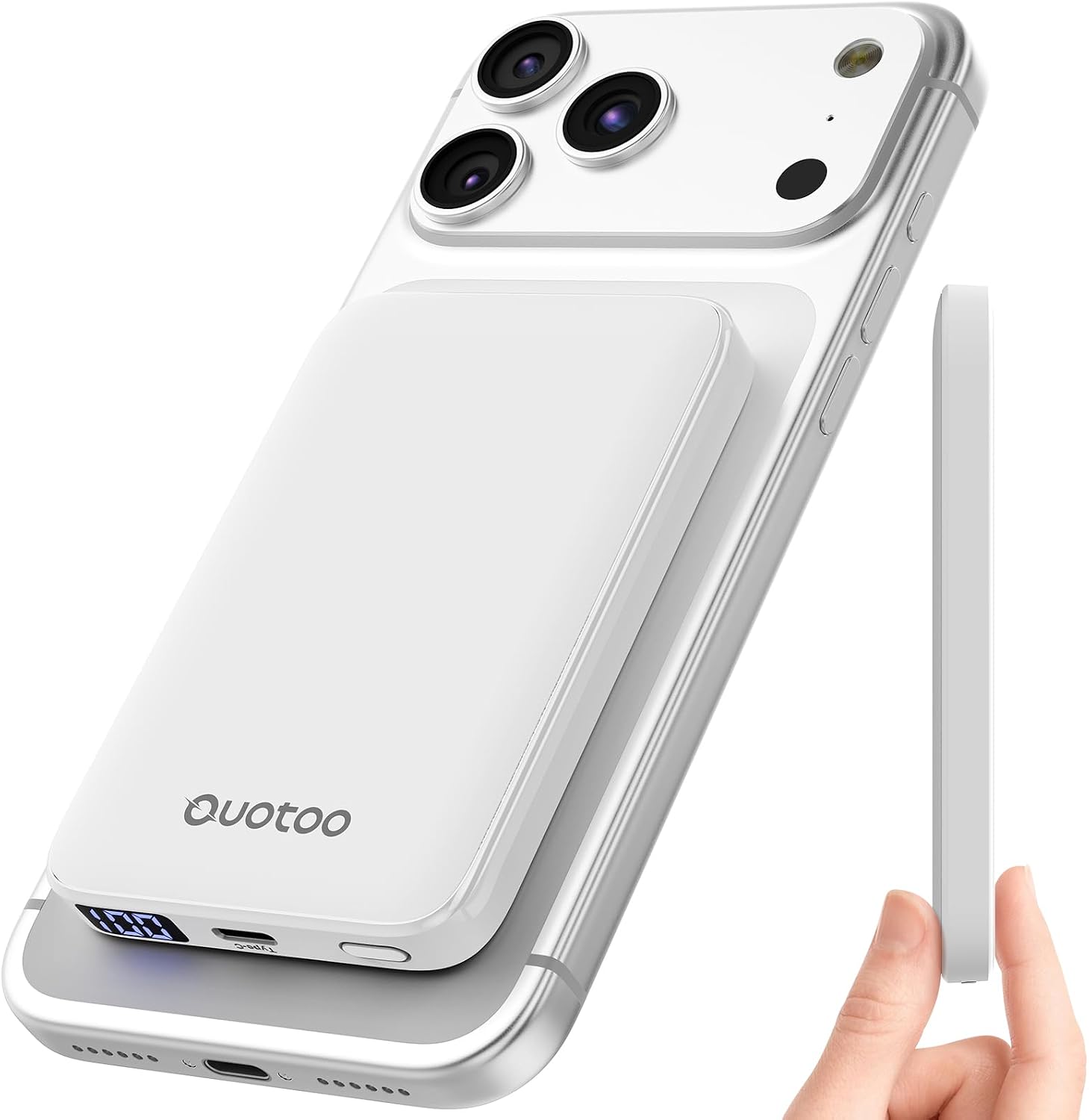 PARA EL CARGADOR PORTÁTIL MAGSAFE, BANCO MAGNÉTICO DELGADO DE LA ENERGÍA DE 5000MAH - 1