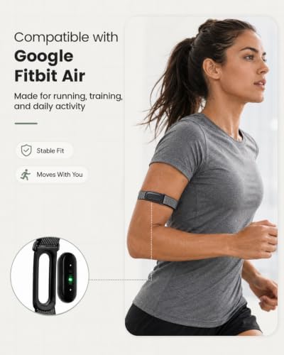 CORREA DE NAILON PARA BÍCEPS COMPATIBLE CON GOOGLE FITBIT AIR, CORREA DE BRAZO AJUSTABLE - 7