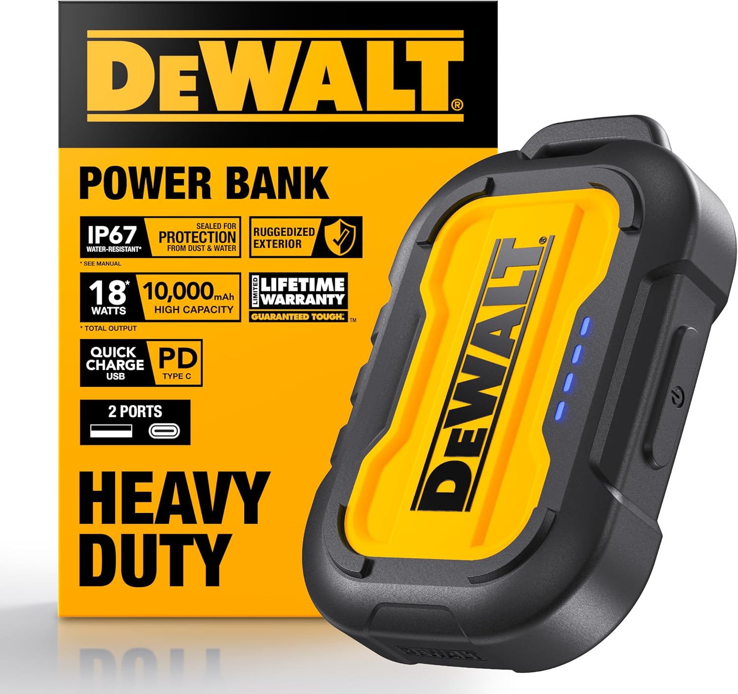 DEWALT CARGADOR PORTÁTIL RESISTENTE, BANCO DE ENERGÍA, SITIO DE TRABAJO - 1