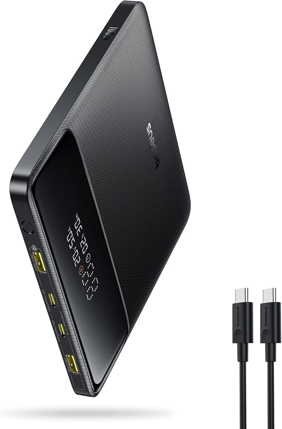 BASEUS CARGADOR PORTÁTIL PARA LAPTOP 100W 20000MAH, BANCO DE ENERGÍA BLADE TRAVEL DE CARGA RÁPIDA CON 2 USB-C Y 2 USB-A, - 1