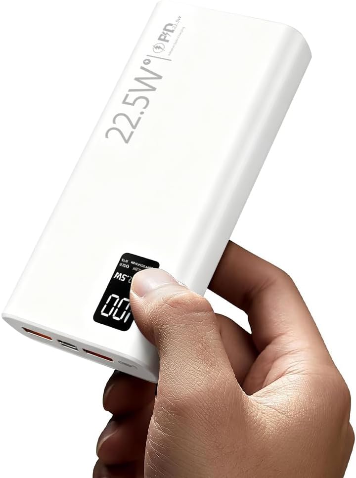 FUNNYPANDA CARGADOR PORTÁTIL DE 20000 MAH, 22.5 W USB C ENTRADA Y SALIDA CARGADOR DE ENERGÍA RÁPIDA, PD 3.0 QC 4.0 PANTALLA - 1