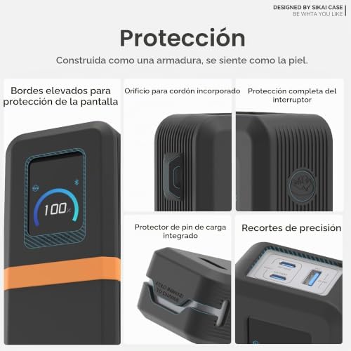 FUNDA DE SILICONA PARA ANKER PRIME POWER BANK 26,250 MAH 300 W , FUNDA PROTECTORA DE VIAJE CON ORIFICIO PARA CORDÓN, - 7