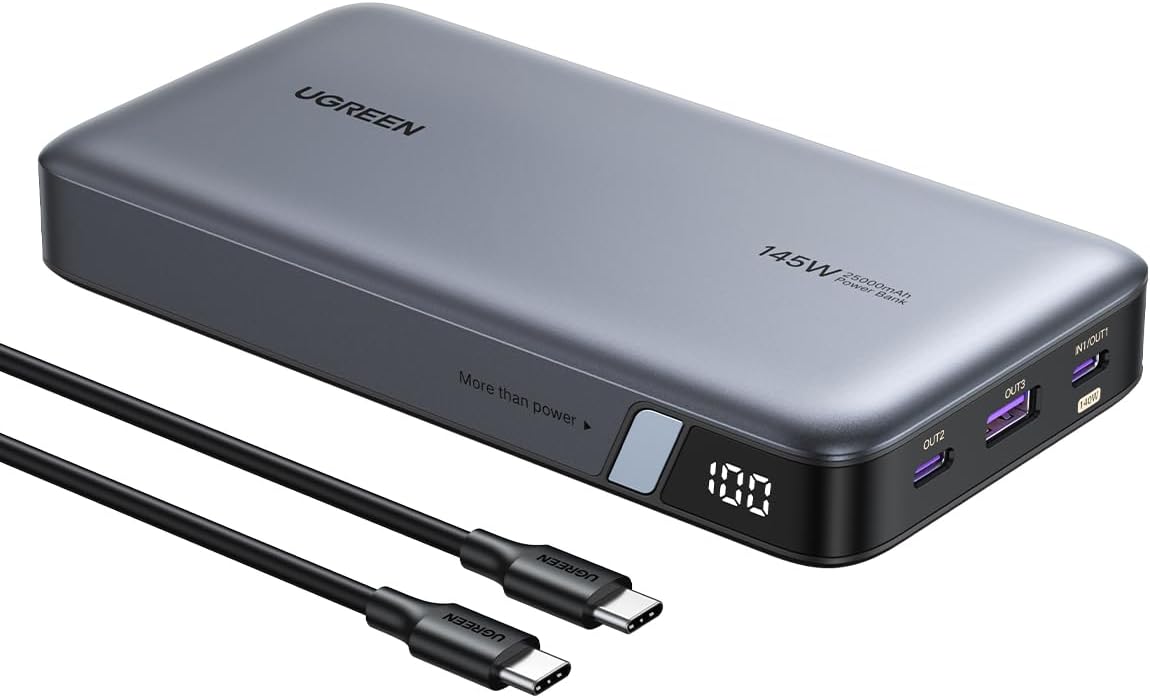 UGREEN NEXODE 25000MAH 145W 3-PORT USB-C POWER BANK PARA IPHONE 17 PRO MAX - 1