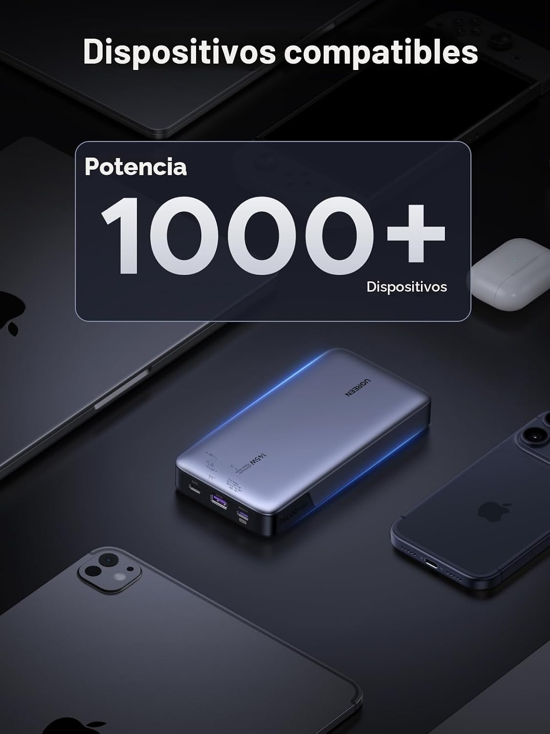 UGREEN NEXODE 25000MAH 145W 3-PORT USB-C POWER BANK PARA IPHONE 17 PRO MAX - 7