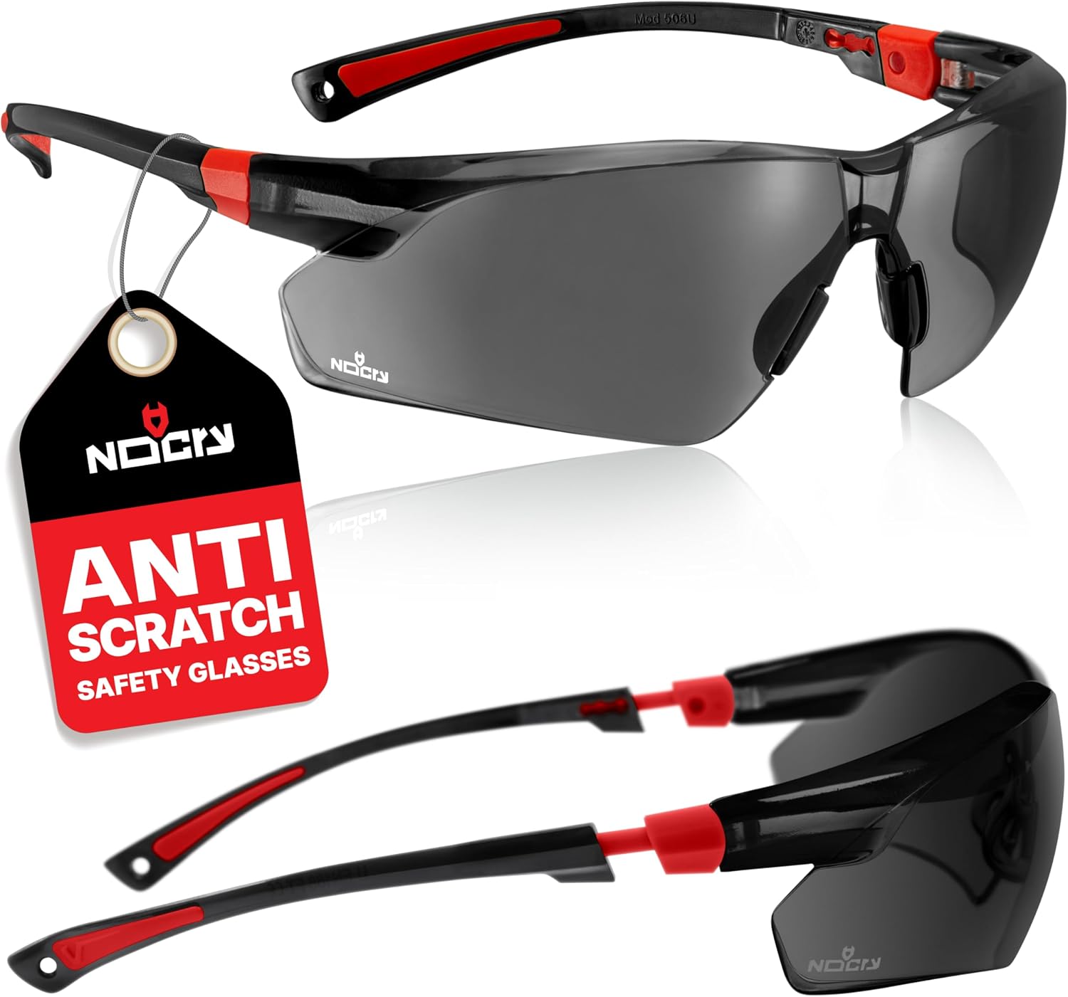 NOCRY GAFAS DE SEGURIDAD CON LENTES ENVOLVENTES CON TINTE VERDE GAFAS DE SEGURIDAD CON TINTE PARA HOMBRES Y MUJERES - 1