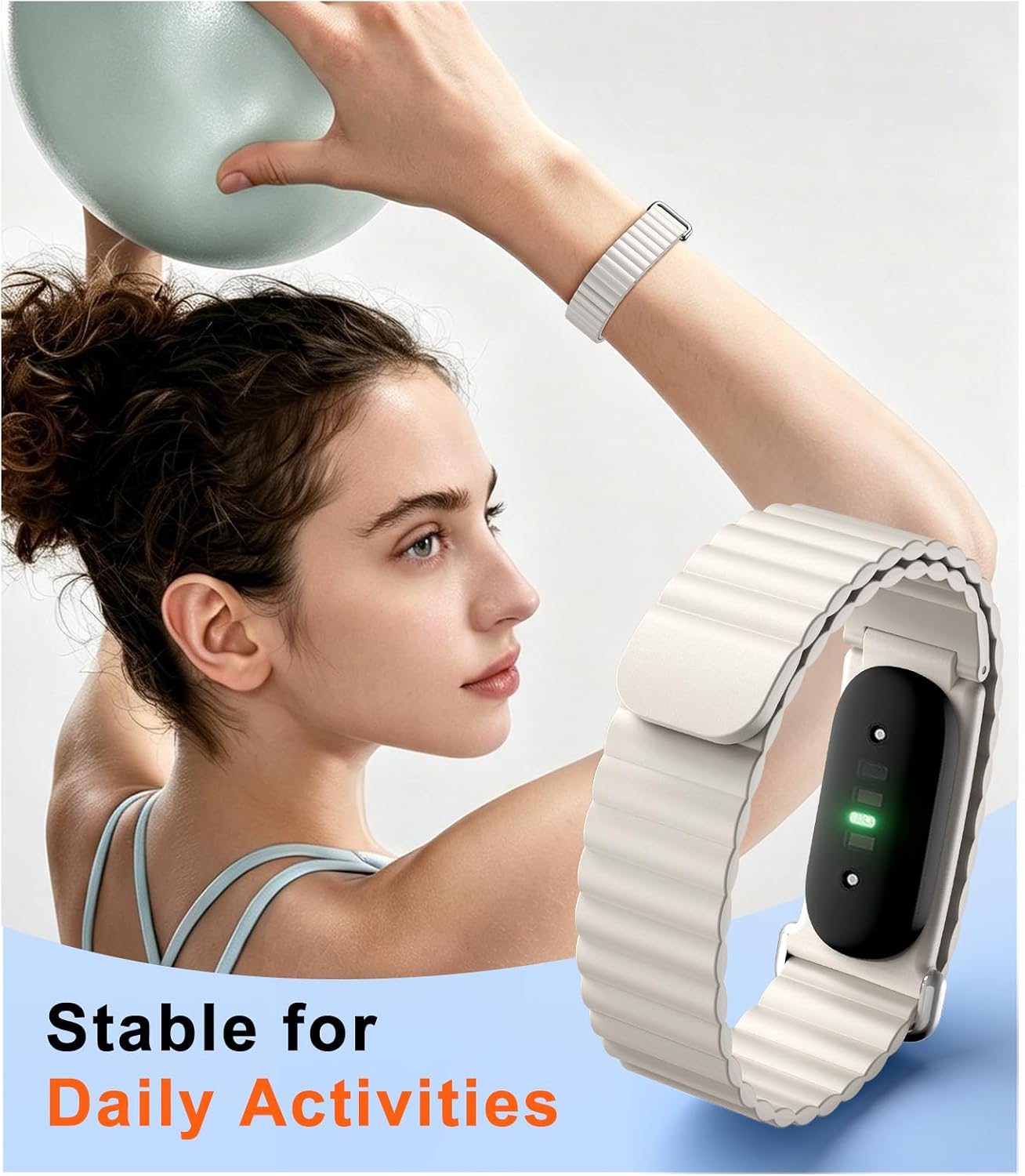 TIMOVO BANDA MAGNÉTICA DEPORTIVA DE SILICONA SUAVE COMPATIBLE CON FITBIT - 7