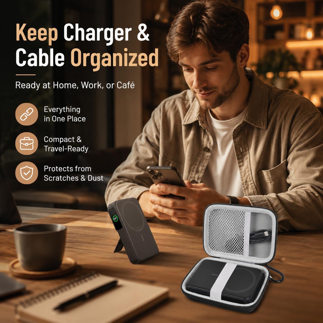 ESTUCHE DE CARGADOR PORTÁTIL RÍGIDO PARA BANCO DE ENERGÍA ANKER MAGGO - 6