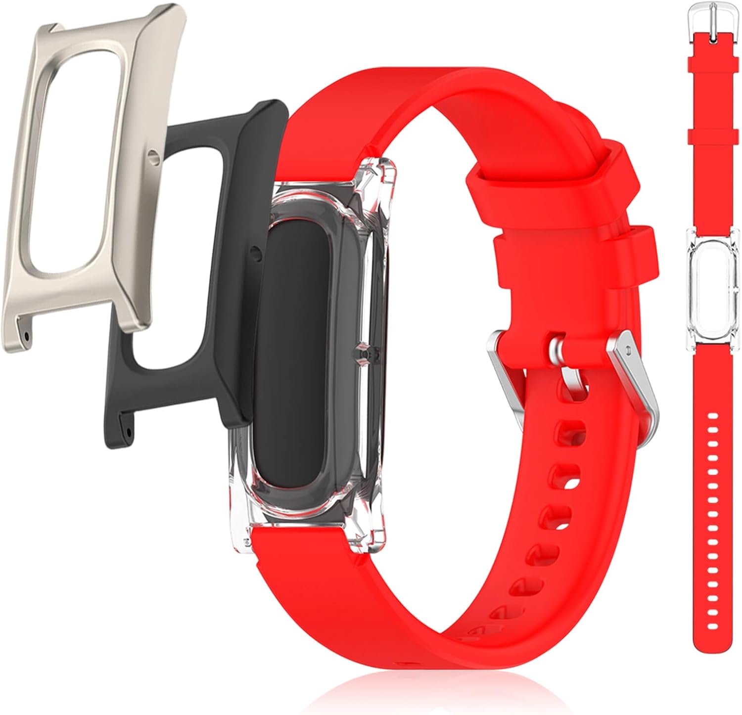 CORREA DE RELOJ DE SILICONA PARA GOOGLE FITBIT AIR CON 2 FUNDAS REEMPLAZABLES, CORREA DEPORTIVA ELÁSTICA ELÁSTICA, DISEÑO - 1