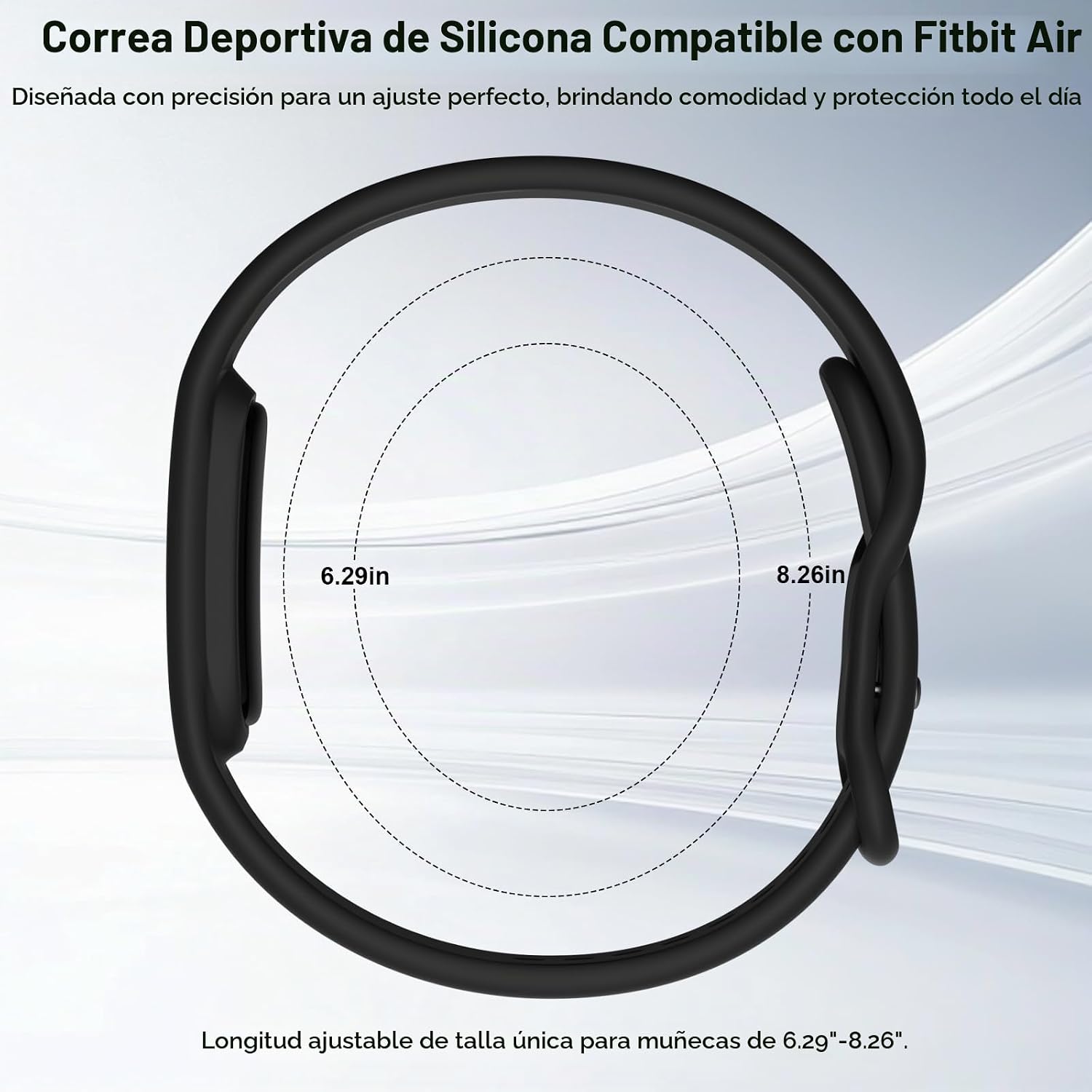COMPATIBLE WITH GOOGLE FITBIT AIR ACTIVE BAND SILICONE SOFT SPORT STRAP - 7