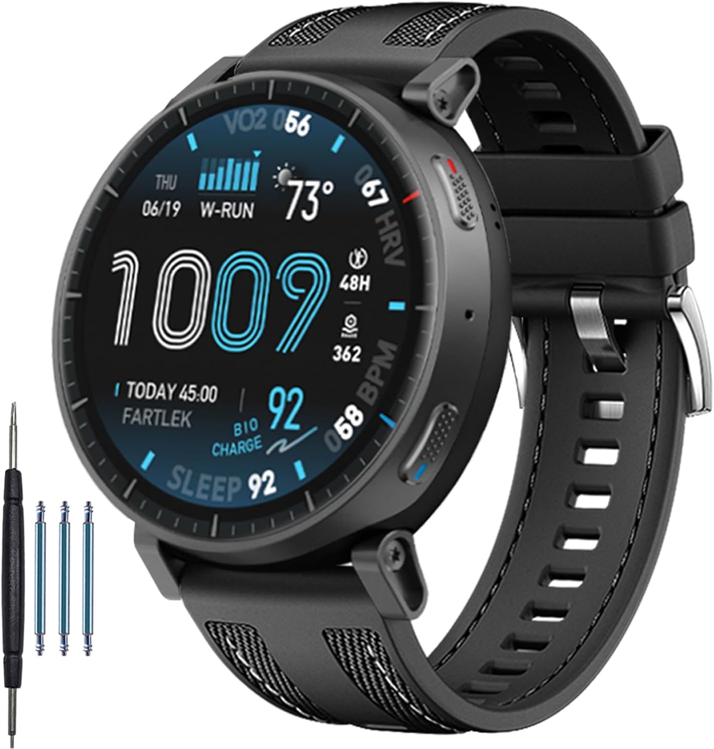CORREA DE SILICONA DEPORTIVA PARA RELOJ INTELIGENTE SAMSUNG/GARMIN/HUAWEI, CORREA DE REPUESTO DE SILICONA UNIVERSAL DE 0.866 - 1