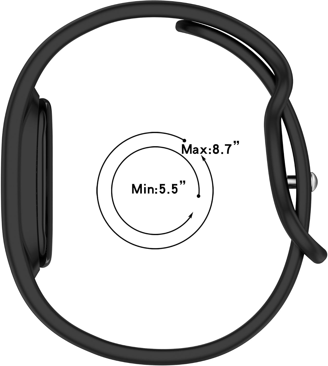 PAQUETE DE 4 BANDAS DE SILICONA COMPATIBLES CON GOOGLE FITBIT AIR FITNESS TRACKER, CORREA DE REPUESTO DEPORTIVA SUAVE - 6