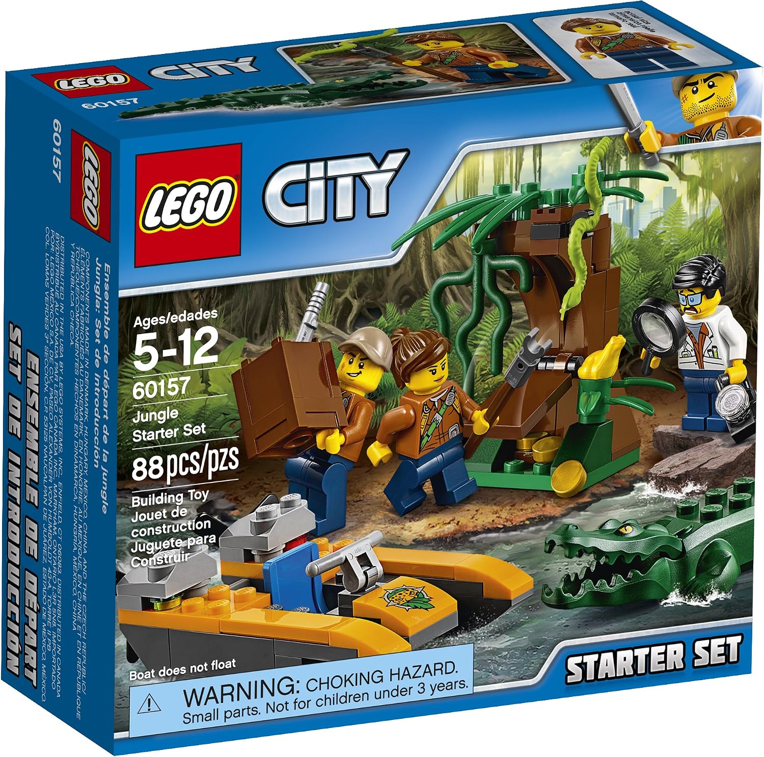 LEGO CITY JUNGLE EXPLORERS JUNGLE STARTER SET 60157 KIT DE CONSTRUCCIÓN 88 PIEZAS - 1