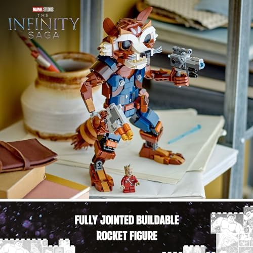 LEGO MARVEL ROCKET Y BABY GROOT MINIFIGURE, JUGUETE DE MARVEL INSPIRADO EN GUARDIANES DE LA GALAXIA PARA NIÑOS, FIGURA - 7