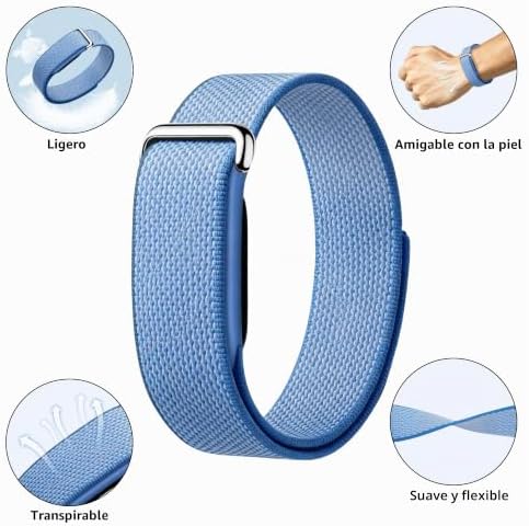 PAQUETE DE 4 CORREAS COMPATIBLES CON GOOGLE FITBIT AIR BAND PARA MUJERES Y HOMBRES, CORREA DE MUÑECA DE REPUESTO - 7