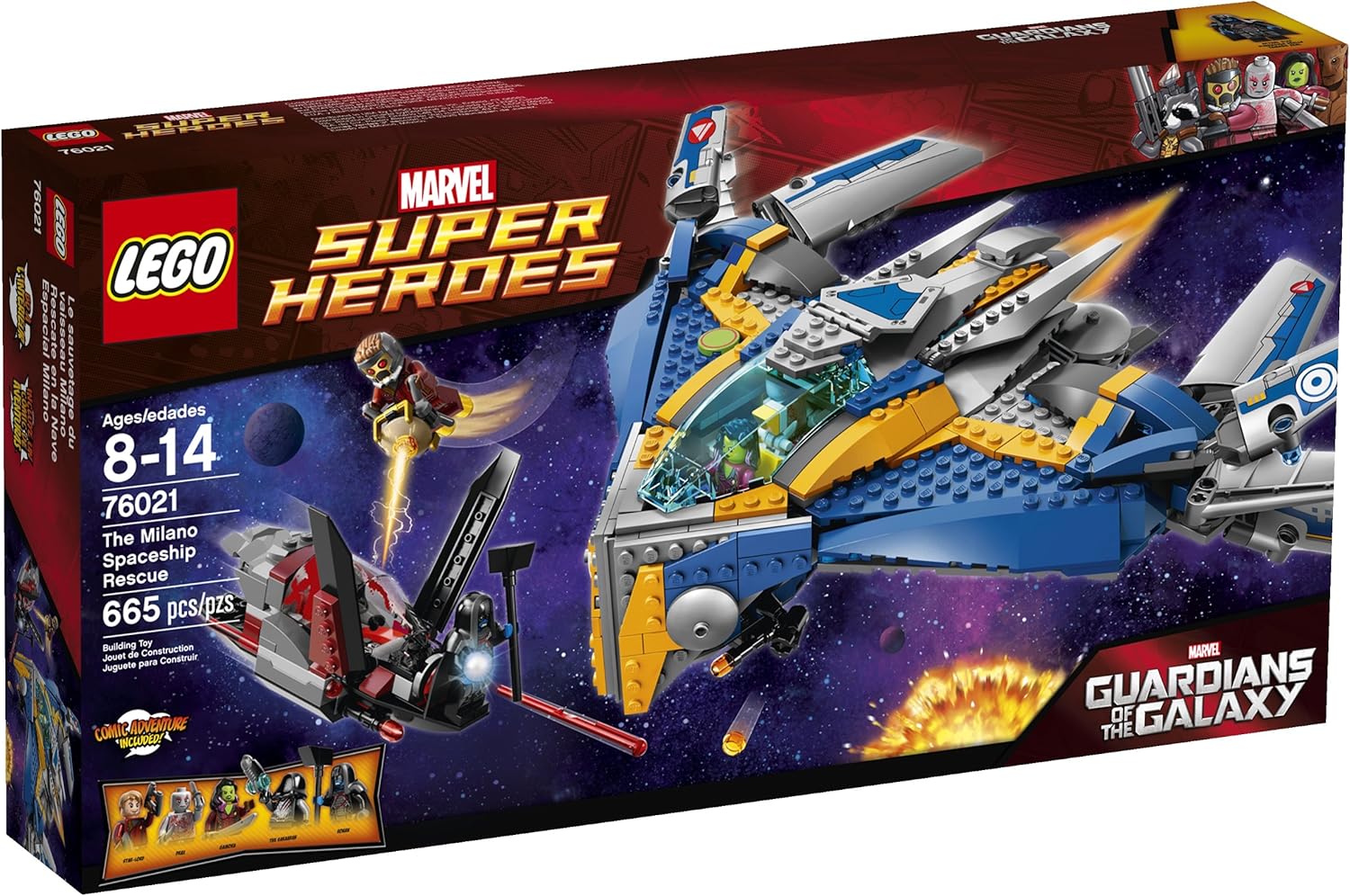 LEGO LA NAVE ESPACIAL MILANO, DISEÑO DE SUPERHÉROES RESCUE BUILDING SET 76021 DESCONTINUADO POR EL FABRICANTE - 1