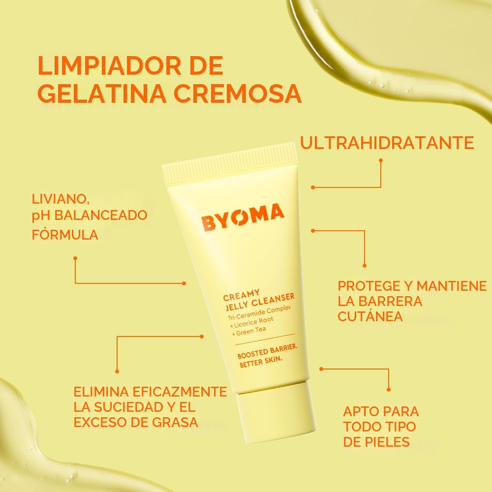 BYOMA SO HYDRATED KIT DE MAQUILLAJE SET - LIMPIADOR DE GELATINA, SUERO HIDRATANTE, CREMA EN GEL - 3