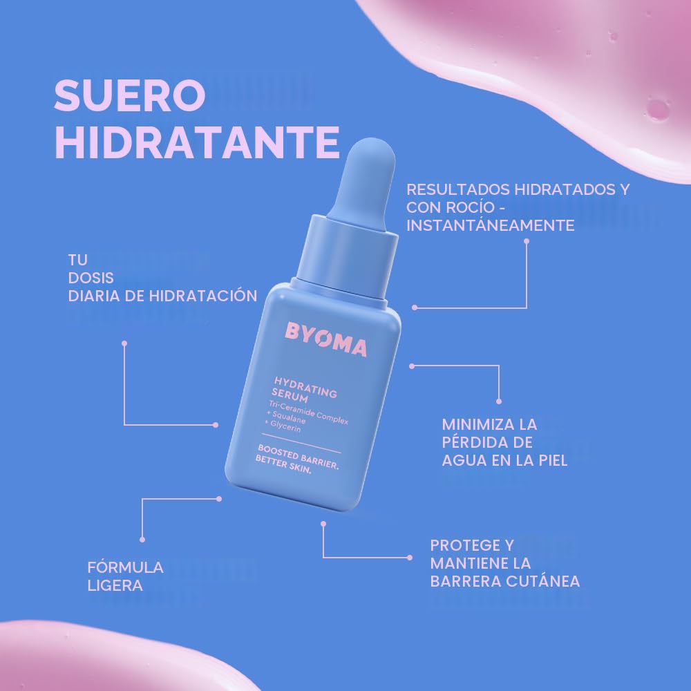 BYOMA SO HYDRATED KIT DE MAQUILLAJE SET - LIMPIADOR DE GELATINA, SUERO HIDRATANTE, CREMA EN GEL - 4