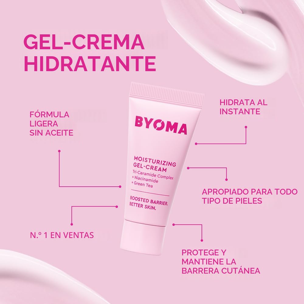 BYOMA SO HYDRATED KIT DE MAQUILLAJE SET - LIMPIADOR DE GELATINA, SUERO HIDRATANTE, CREMA EN GEL - 5