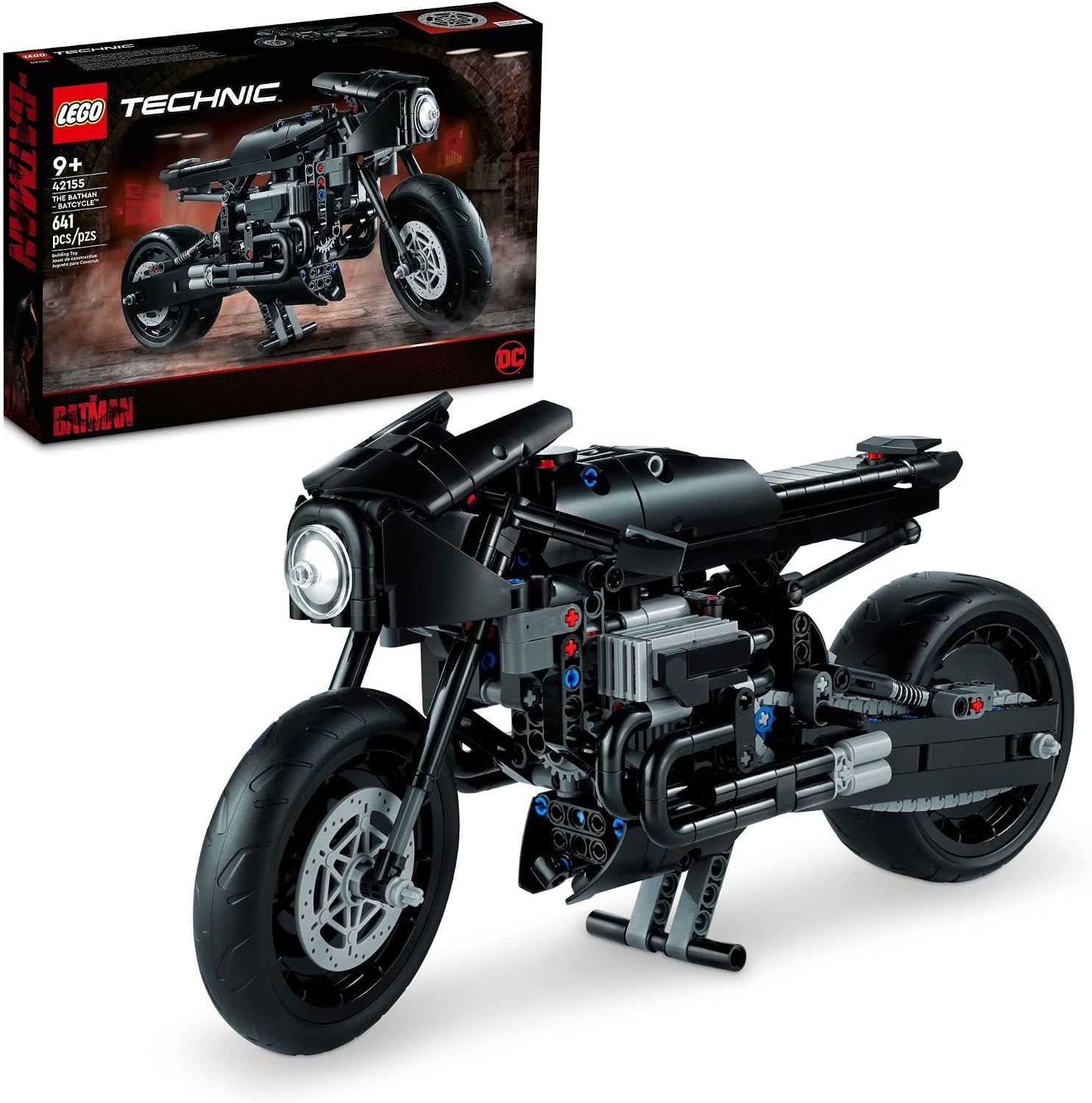 LEGO TECHNIC THE BATMAN SET DE BATCYCLE 42155, MOTOCICLETA DE JUGUETE COLECCIONABLE, KIT DE CONSTRUCCIÓN DE MODELO A ESCALA - 1
