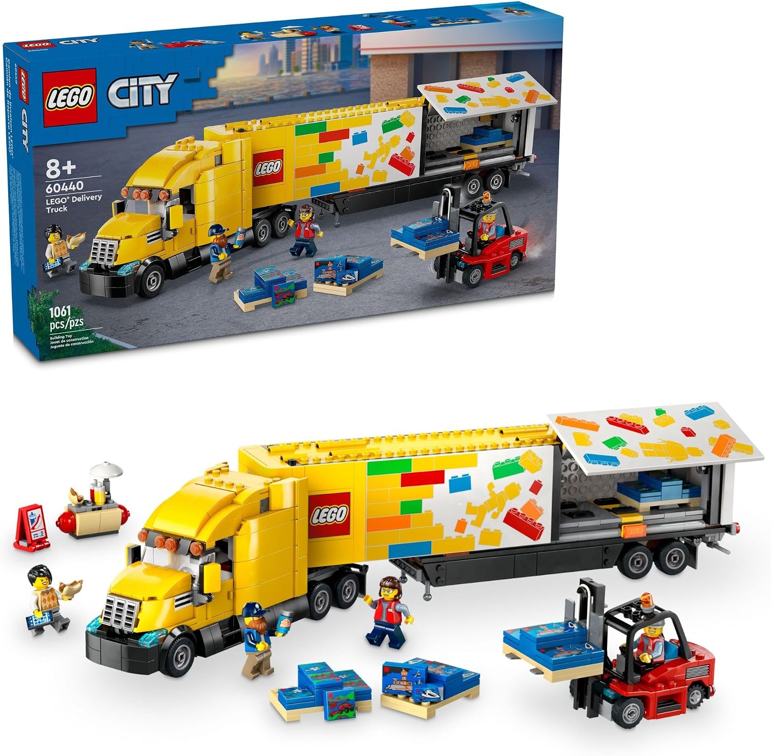 LEGO CAMIÓN DE REPARTO AMARILLO DE LA CIUDAD, JUGUETE DE CONSTRUCCIÓN SEMI CAMIÓN PARA NIÑOS Y NIÑAS, A PARTIR DE 8 AÑOS - - 1