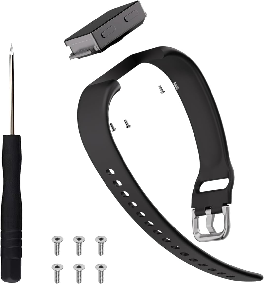 FITVII CORREA DE RELOJ DE SILICONA, COMPATIBLE CON LOOKI-MINI RASTREADOR DE ACTIVIDAD FÍSICA CON PANTALLA DE 1.01 PULGADAS, - 1