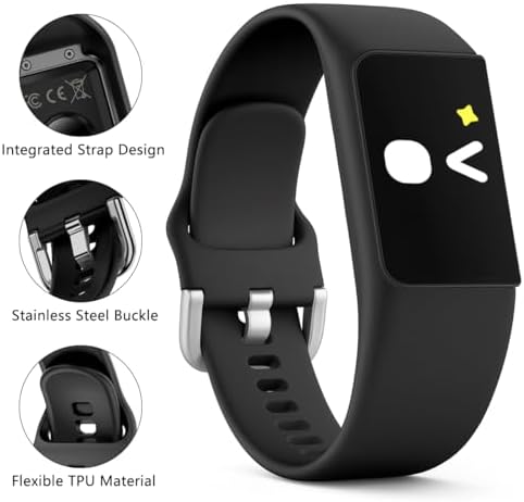 FITVII CORREA DE RELOJ DE SILICONA, COMPATIBLE CON LOOKI-MINI RASTREADOR DE ACTIVIDAD FÍSICA CON PANTALLA DE 1.01 PULGADAS, - 7