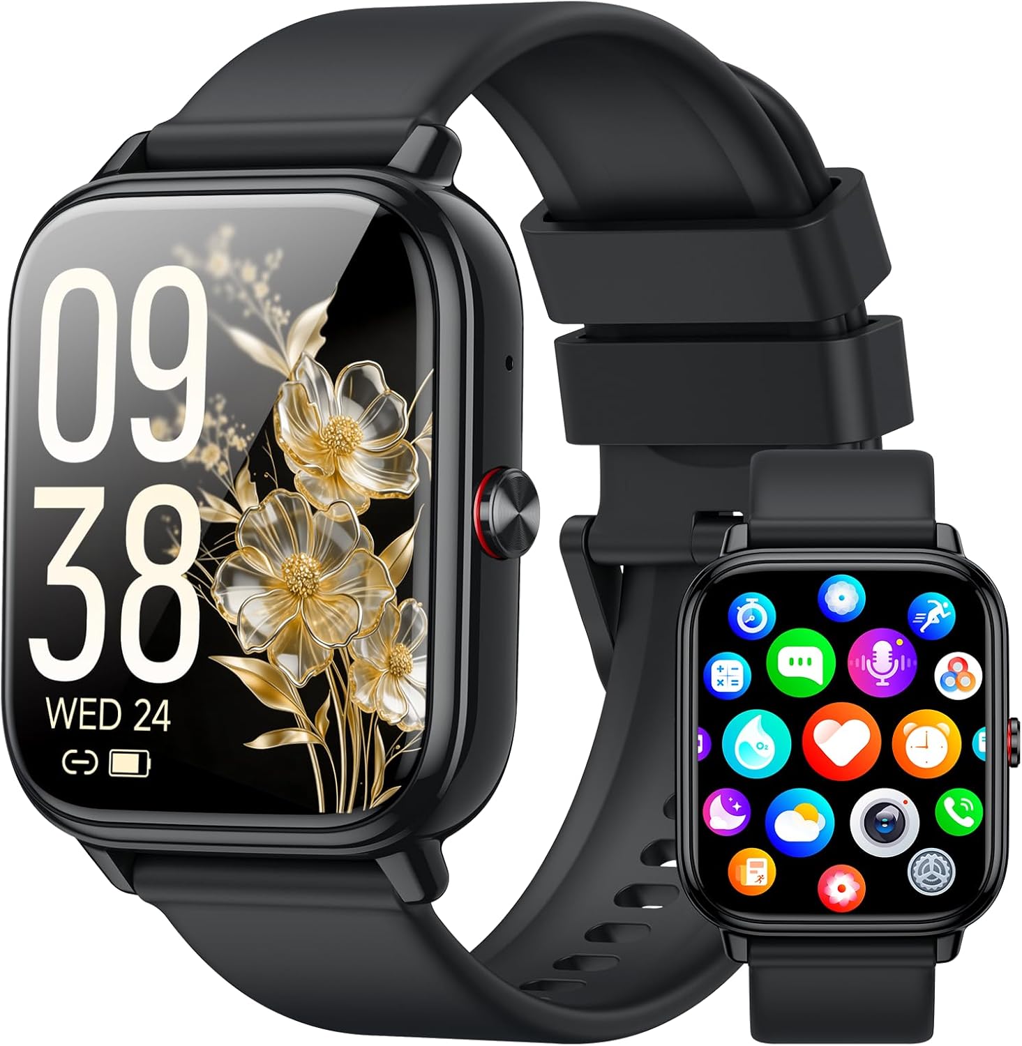 RELOJ INTELIGENTE PARA HOMBRES Y MUJERES, RASTREADOR DE FITNESS CONTESTAR/HACER LLAMADAS , BATERÍA DE 1000 MAH, MÁS DE 120 - 1