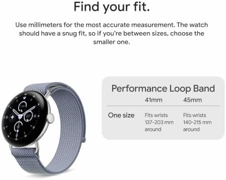 GOOGLE PIXEL WATCH PERFORMANCE LOOP BAND - COMPATIBLE CON GEN 1, 2, 3 Y 4 DE 41 MM DE RELOJES - PIEDRA LUNAR - 5