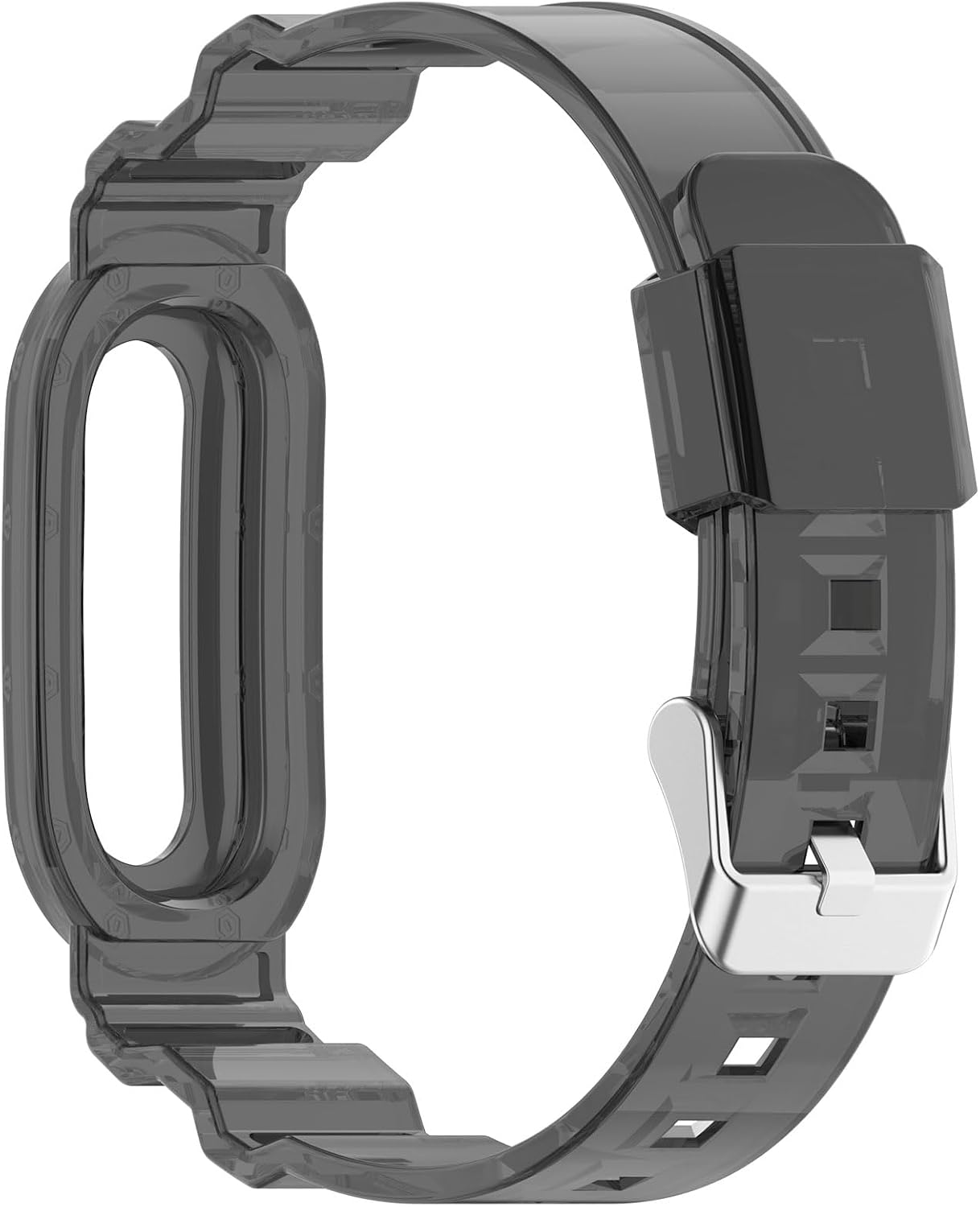 BUCLE TRANSPARENTE DE REPUESTO COMPATIBLE CON GOOGLE FITBIT AIR, TPU IMPERMEABLE, BANDAS DE RASTREADOR DE FITNESS AJUSTABLES - 1