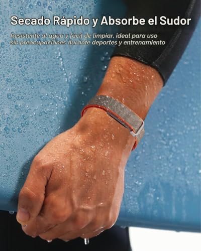 PAQUETE DE 2 BANDAS COMPATIBLES CON GOOGLE FITBIT AIR ACTIVITY TRACKER, CORREA DEPORTIVA DE SILICONA Y CORREA DE NAILON - 7