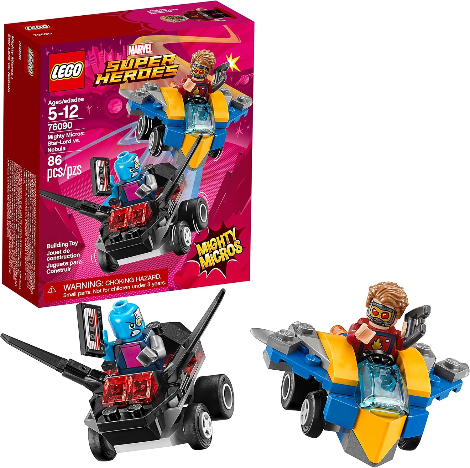 LEGO MARVEL SUPER HEROES MIGHTY MICROS: STAR-LORD VS NEBULA 76090 KIT DE CONSTRUCCIÓN 86 PIEZAS - 1