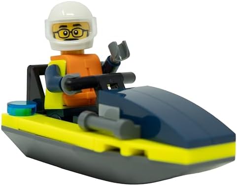 LEGO CIUDAD: MINIFIGURA DE OFICIAL DE POLICÍA CON MOTO ACUÁTICA - A PARTIR DE 6 AÑOS - 6