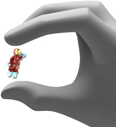 LEGO HEXÁGONO PLATEADO DE IRON MAN EN EL PECHO Y EXPLOSIONES DE PODER PARA MANOS Y PIES - 6