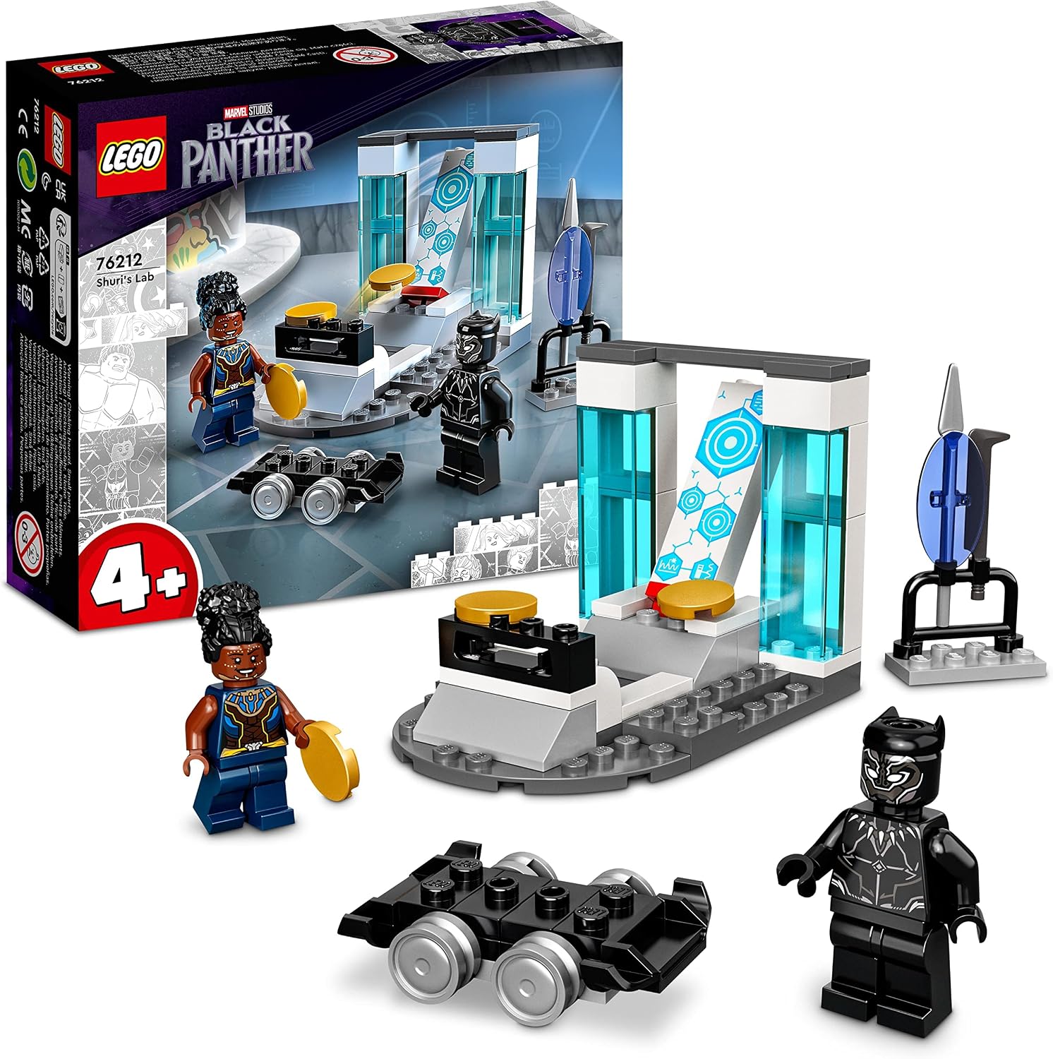 LEGO SUPER HEROES MARVEL SHURI S LAB 76212 KIT DE CONSTRUCCIÓN JUGUETE DE CONSTRUCCIÓN BLACK PANTHER PARA NIÑOS DE 4 AÑOS - 1