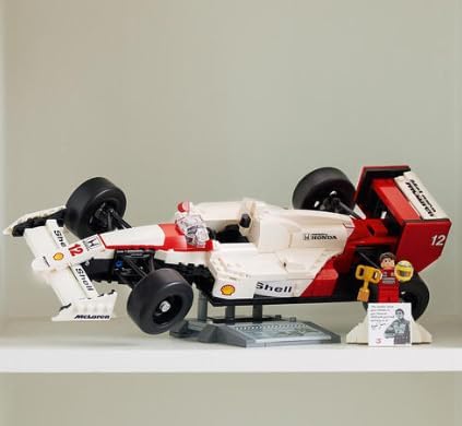 LEGO ICONS MCLAREN MP4/4 Y AYRTON SENNA KIT DE MODELO DE COCHE CON MINIFIGURA - SET DE MCLAREN F1 CONSTRUIBLE PARA ADULTOS, - 7