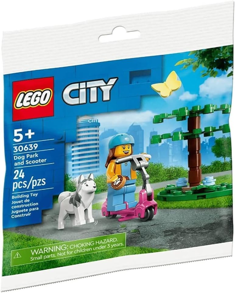 LEGO CITY: PARQUE CANINO Y PATINETA 30639 POLYBAG PARA CONSTRUCTORES DE EDADES 5 - 1