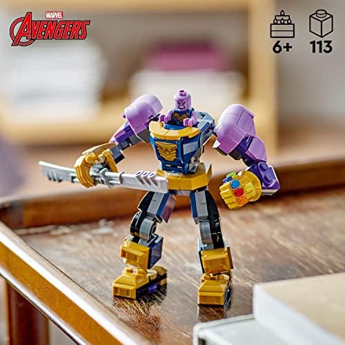 LEGO MARVEL THANOS MECH ARMOR 76242, CONJUNTO DE FIGURAS DE ACCIÓN DE LOS VENGADORES, JUGUETE DE CONSTRUCCIÓN CON GUANTELETE - 7